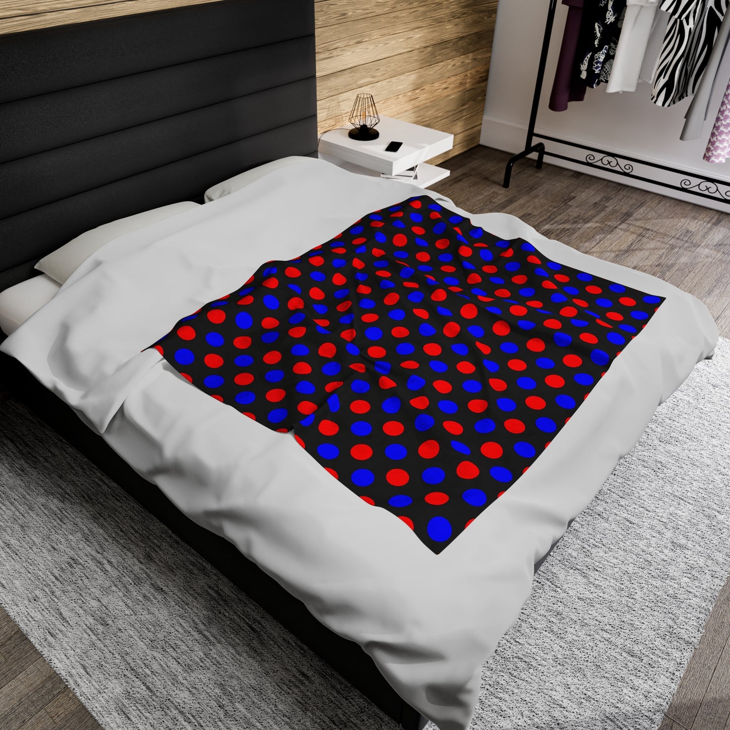 Polka Dot Velveteen Plush Blanket