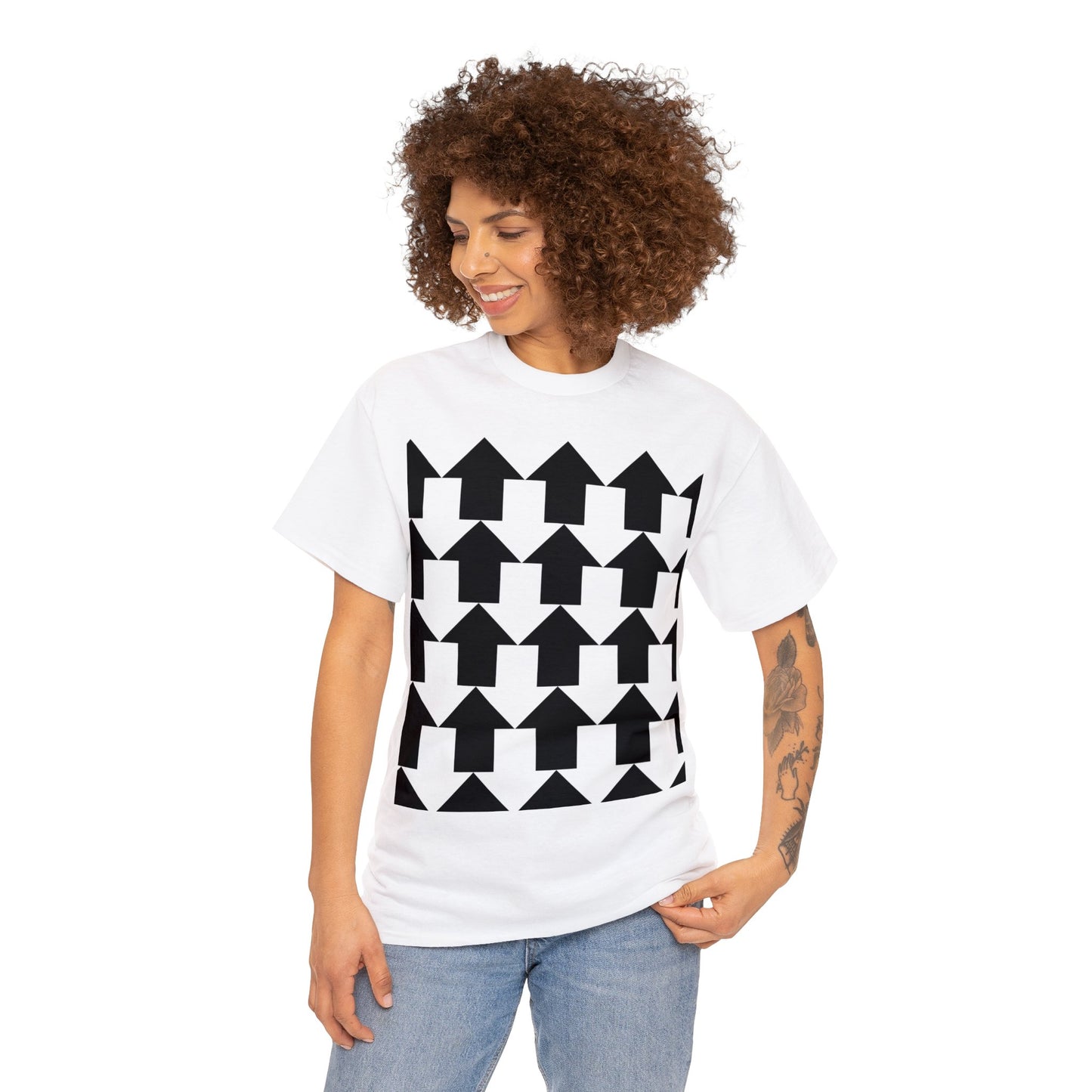 Arrow Pattern Unisex Heavy Cotton Tee